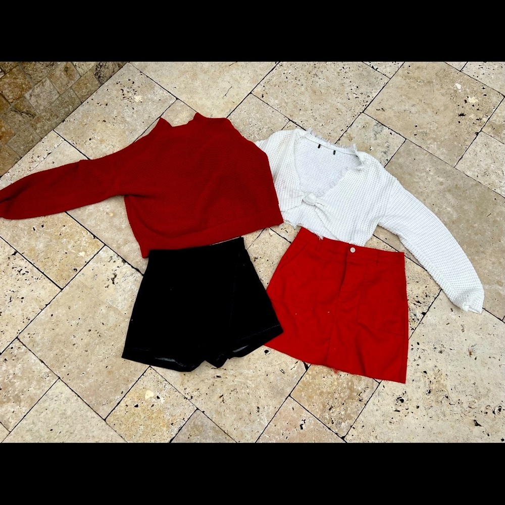 4 piece skirt & Sweater Bundle with Brands Hollister and Copper Key size Medium